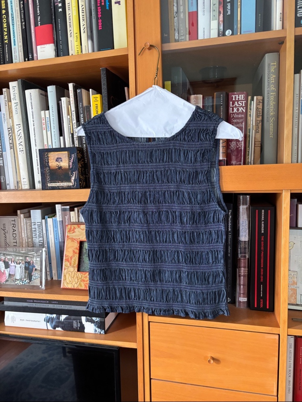 Madewell Navy Textured Sleeveless Tank